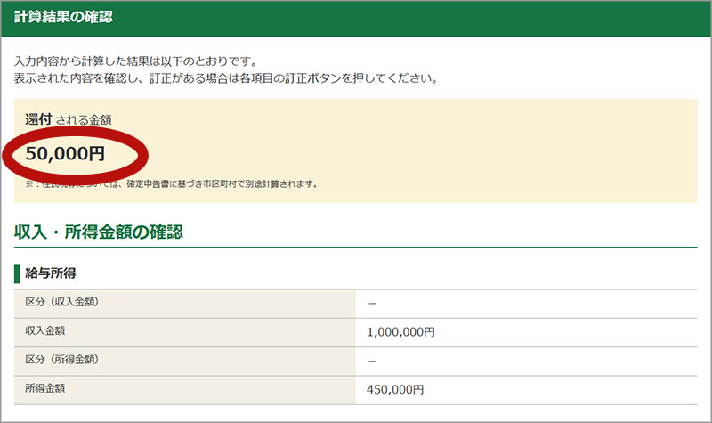 還付される税金